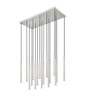 Forest 17 Light Linear Chandelier in Brushed Nickel (919MP24-17L-BN-LED)