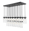 Z-Lite Fontaine 23 Light Linear Chandelier in Matte Black (7002P5-23L-MB)