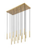 Forest 17 Light Linear Chandelier in Modern Gold (919MP12-17L-MGLD-LED)