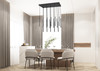 Z-Lite Forest 17 Light Linear Chandelier in Matte Black (919MP24-17L-MB-LED)
