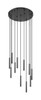 Z-Lite Forest 11 Light Chandelier in Matte Black (919MP12-11R-MB-LED)