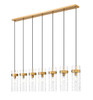 Fontaine 7 Light Linear Chandelier in Rubbed Brass (7002P5-7L-RB)