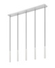 Forest 5 Light Linear Chandelier in Brushed Nickel (919MP12-5L-BN-LED)