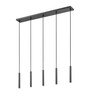 Forest 5 Light Linear Chandelier in Matte Black (919MP12-5L-MB-LED)