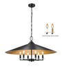 Rialto 6 Light Pendant in Matte Black (1953-32MB)