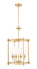 Katerina 4 Light Chandelier in Rubbed Brass (1950-4C-RB)