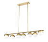 Z-Lite Realm Sphere 7 Light Linear Chandelier in Modern Gold (7517-7L-MGLD)