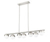 Realm Sphere 7 Light Linear Chandelier in Brushed Nickel (7517-7L-BN)