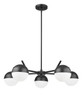 Realm Sphere 5 Light Chandelier in Matte Black (7517-5MB)
