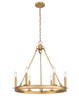 Barclay 6 Light Chandelier in Rubbed Brass (482R-6RB)