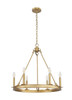 Barclay 6 Light Chandelier in Rubbed Brass (482R-6RB)