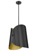 Z-Lite Salone 1 Light Pendant in Matte Black (1951P18-MB)