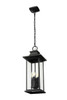 Z-Lite Tiberius 4 Light Outdoor Chain Mount Ceiling Fixture in Black (5017CHB-BK)