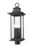 Z-Lite Tiberius 4 Light Outdoor Post Mount Fixture in Black (5017PHBR-BK)