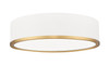 Bradley 1 Light Flush Mount in Matte White + Modern Gold (1018F16-MW-MGLD-LED)