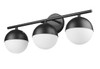 Realm Sphere 3 Light Vanity in Matte Black (7517-3V-MB)