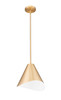 Aria 1 Light Pendant in Modern Gold (1952P12-MGLD)