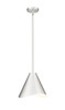 Aria 1 Light Pendant in Brushed Nickel (1952P12-BN)