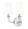 Z-Lite Katerina 2 Light Wall Sconce in Brushed Nickel (1950-2S-BN)