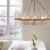 Crystal Stick 8 Light Brass Chandelier (21389)