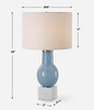 Clear Sky Blue Glass Table Lamp (30297-1)