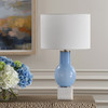 Clear Sky Blue Glass Table Lamp (30297-1)