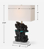 Uttermost Basalt Black Stone Table Lamp (30386-1)