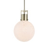 Huch 1 Light White Glass Pendant (21609)