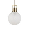 Huch 1 Light White Glass Pendant (21609)