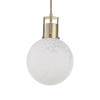 Huch 1 Light White Glass Pendant (21609)