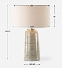 Strata Tan Glaze Table Lamp (30412)