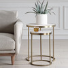 Aragon White Nesting Tables Set/2 (50007)