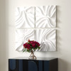 Snowdrift Scultped White Wall Decor, S/4 (04368)