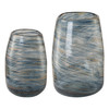 Aurora Swirl Glass Vases, S/2 (18158)