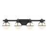 Pierce 4-Light Bathroom Vanity Light in Matte Black (8-1060-4-BK)