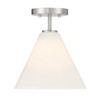 Blair 1-Light Mini-Pendant or Semi-Flush in Satin Nickel (7-4011-1-SN)