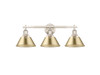 Orwell 3-Light Vanity Light in Pewter with Brushed Champagne Bronze (3306-BA3 PW-BCB)
