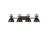 Duncan 4-Light Bath Vanity in Rubbed Bronze with Matte Black (3602-BA4 RBZ-BLK)