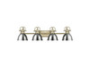 Duncan 4-Light Bath Vanity in Aged Brass with Chrome (3602-BA4 AB-CH)
