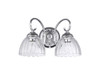 Audra 2-Light Vanity Light in Chrome with Clear Glass (6952-BA2 CH-CLR)