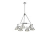 Orwell 6-Light Chandelier in Chrome with Pewter (3306-6 CH-PW)