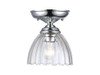 Audra 1-Light Semi-Flush in Chrome with Clear Glass (6952-SF7 CH-CLR)