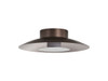 Luma LED Flush Mount - 12" in Coffee Silver with Sand Nickel Shade (6400-FM12 CS-SAN)
