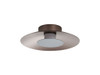 Luma LED Flush Mount - 12" in Coffee Silver with Graphite Shade (6400-FM12 CS-GRA)