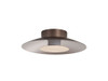 Luma LED Flush Mount - 12" in Coffee Silver with French Gold Shade (6400-FM12 CS-FRG)