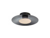 Luma LED Flush Mount - 12" in Graphite with French Gold Shade (6400-FM12 GRA-FRG)