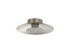 Luma LED Flush Mount - 12" in Sand Nickel with Coffee Silver Shade (6400-FM12 SAN-CS)