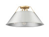 Orwell 3-Light Flush Mount in Brushed Champagne Bronze with Pewter (3306-3FM BCB-PW)