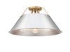 Orwell 3-Light Flush Mount in Brushed Champagne Bronze with Chrome (3306-3FM BCB-CH)