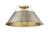 Orwell 3-Light Flush Mount in Brushed Champagne Bronze with Aged Brass (3306-3FM BCB-AB)